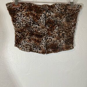 Forever 21 Brown Leopard Print High Waist Shorts